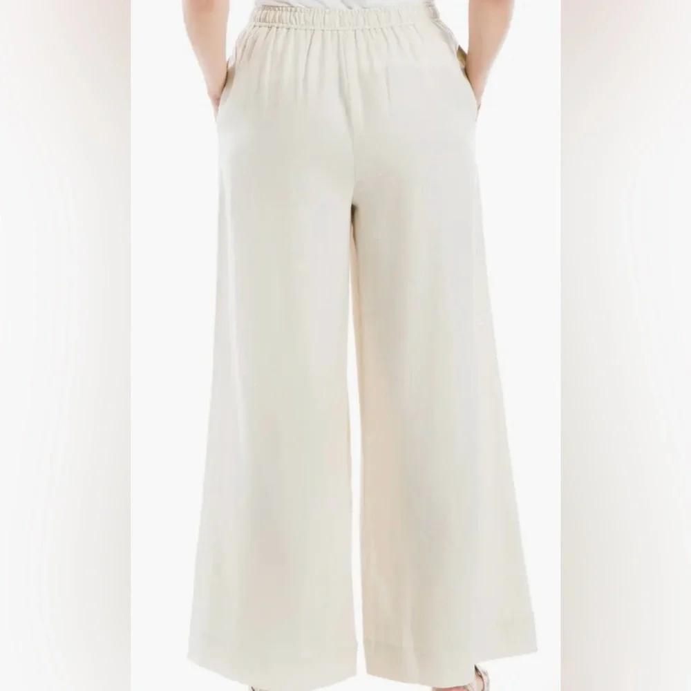 Max Studio Linen Blend Wide Leg Pants - Picture 2 of 10